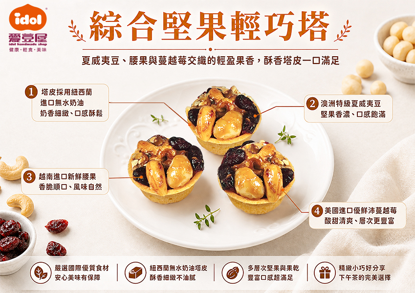 綜合堅果輕巧塔(圖文)